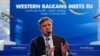 Помошникот државен секретар на САД за европски и евроазиски прашања Џејмс О'Брајан, во Скопје на 22 јануари 2024 година.