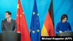 Ministri spoljnih poslova Kine i Nemačke, Ćin Gang i Analena Berbok, Berlin, 9. maj 2023.
