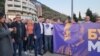 Blokada kružnog toka u Budvi uz zahtjev da se iz pritvora oslobodi predsjednik Opštine Milo Božović. 21. april. 2023. 
