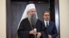 Patrijarh Srpske pravoslavne crkve Porfirije (levo) i predsednik Srbije Aleksandar Vučić, Beograd, 27. decembra 2022.