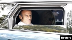 Președintele francez, Emmanuel Macron, a votat pe 7 iulie 2024 la o secție din Touquet-Paris-Plage.