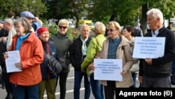 Miting al pensionarilor, octombrie 2022 - fotografie generică. 