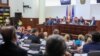 Седница на Собраниска комисија за уставни прашања на која се разговара за владиниот предлог за вметнување на Бугарите во Преамбулата