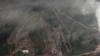 A satellite image shows a long traffic jam of vehicles along the Lachin corridor as ethnic Armenians flee from the Nagorno-Karabakh, September 26, 2023. 