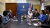 Šef Delegacije Evropske unije u Srbiji Emanuel Žiofre i ministar spoljnih poslova Srbije Marko Đurić, 7. maj 2024.