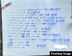 Biletul scris de Ileana Negru înainte să se sinucidă