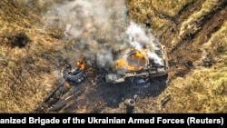Знищений 72-ю ОМБр ЗСУ російський танк біля Вугледару