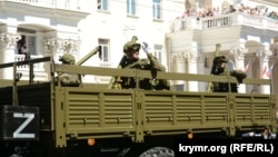 Парад на честь 9 травня, який у Росії називають День перемоги, в Севастополі. Крим, 9 травня 2022 року