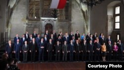 Лидерите на европските земји на Форумот во Прага на Европската политичка заедница, 6 октомври 2022