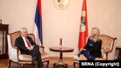 Sastanak Marfija i Cvijanović u Palati Republike u Banjaluci, 7. april 2022.