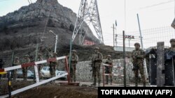 Заблокированный Лачинский коридор, январь 2023 г.