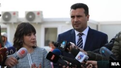 Мила Царовска и Зоран Заев