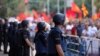 Од протестите против францускиот предлог. Скопје 07.07.2022