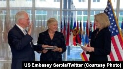 Novi ambasador SAD u Srbiji Christopher Hill polaže zakletvu, 15. mart 2022.