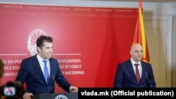 Прва средба на премиерот Димитар Ковачевски и премиерот Кирил Петков. 18.01.2022.