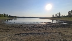 Краєвид на Сімферопольське водосховище, липень 2025 року