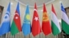 Kyrgyzstan - The flags of Azerbaijan, Turkey and other Turkic states are displayed during a summit in Bishkek, November 6, 2024.