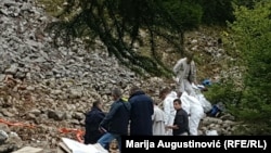 Mjesto ekshumacije na Korićanskim stijenama 