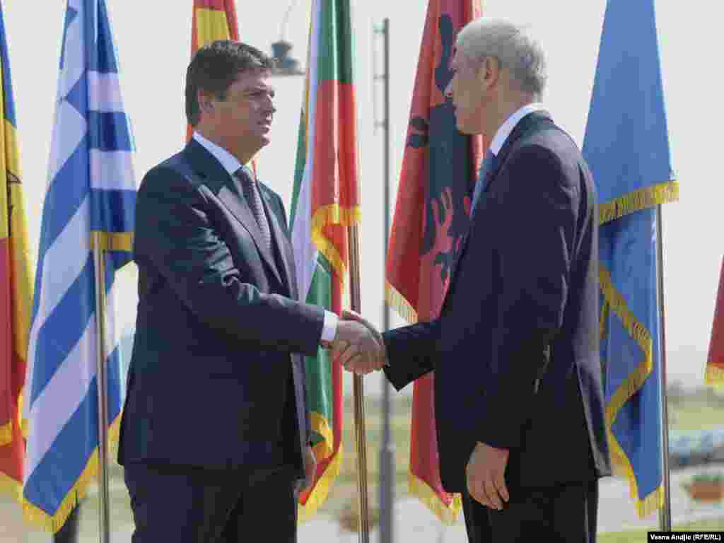 Bamir Topi, predsednik Albanije i predsednik Srbije Boris Tadić, 02.09.2011. Foto: RSE / Vesna Anđić