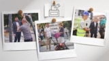 Колаж од фотографии со политичари на средби со граѓани пред кампањата за Локални избори