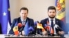 Directorul CNED, Ion Muntean (stânga), și ministrul Energiei, Dorin Junghietu, susțin o conferință de presă la care anunță extinderea Programului de Vouchere pentru Electrocasnice în 2025, 26 februarie.