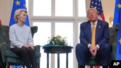 Урсула фон дер Лейен ва Доналд Трамп 