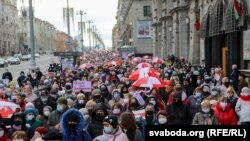 Марш пэнсіянэраў і мэдыкаў у Менску, 9 лістапада. 