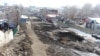 Ош. На месте будущего моста. Март 2014 года.