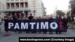 Performans "Žena u crnom" u centru Beograda