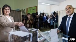 Лидерката на БСП Корнелија Нинова и лидерот на ГЕРБ Бојко Борисов, двете партии со најголема поддршка според испитувањата на јавното мислење
