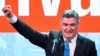 Hrvatski predsjednik i predsjednički kandidat Zoran Milanović nakon prvih neslužbenih rezultata drugog kruga predsjedničkih izbora; Zagreb, Hrvatska 12. januara 2025.
