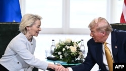 Дональд Трамп и Урсула фон дер Ляйен 