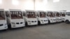 FILE: Vehicles assembled inside a car factory in Balkh in March.