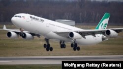 An Airbus A340-300 of Iran's Mahan Air
