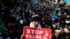 A protest to mark Kashmir Solidarity Day, in Lahore, on February 5. India and Pakistan have seen renewed tensions over Kashmir.