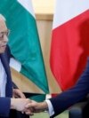 Фәләстин башлыгы Мәхмүт Аббас һәм Франция президенты Эммануэл Макрон