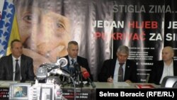 Najava humanitarne kampanje "Stigla zima... Jedan hljeb i jedan pokrivač za Siriju", 9. januar 2013.