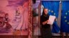O femeie iese din secția de vot după scrutinul pentru alegerile locale și europarlamentare din 2024.