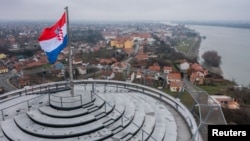 Pogled sa tornja u Vukovaru, 6. decembar 2021. 