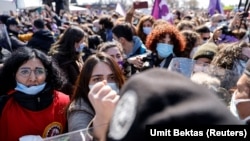 Протести во Истанбул. 27 март 2021 година.