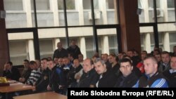 Архивска фотографија - Судскиот процес против таканаречената Кумановска група .