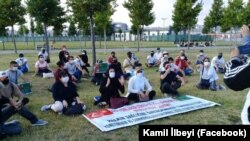 Мирная демонстрация туркменских активистов перед консульством Туркменистана, Стамбул, 19 июля, 2020
