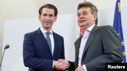 Lider Austrijske narodne partije Sebastijan Kurc i lider Zelenih Verner Kogler