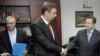 Mlađan Dinkić, Aleksandar Vučić i Ivica Dačić