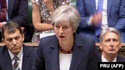 Прем’єр-міністр Великої Британії Тереза Мей робить заяву у британському парламенті. Лондон, 5 вересня 2018 року