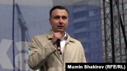 Иван Жданов на митинге на проспекте Сахарова 