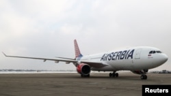 Jedan od aviona iz flote Er Srbija
