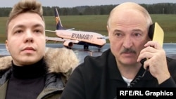Роман Протасевич і Олександр Лукашенко (колаж)