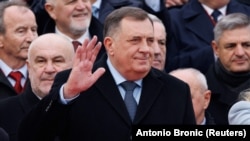 Član Predsjedništva BiH Milorad Dodik tokom svečane proslave obilježavanja Dana Republike Srpske, 9. januara 2022. u Banjaluci 