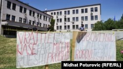 Protest radnika Binasa ispred Vlade FBiH, 17. jul 2012.